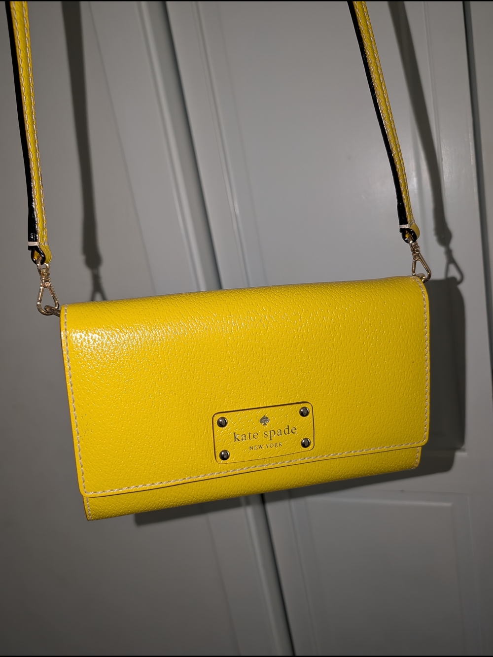 kate spade Yellow Leather Crossbody Purse